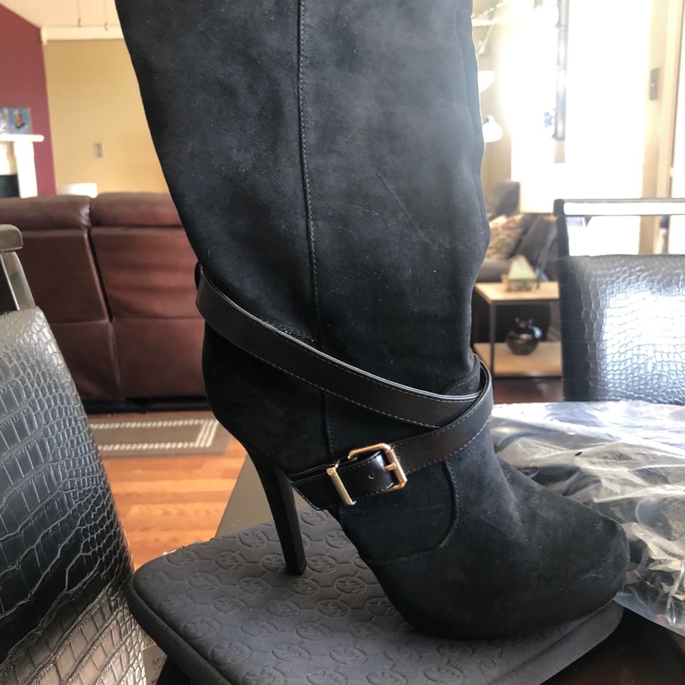 Black Thigh High Boots